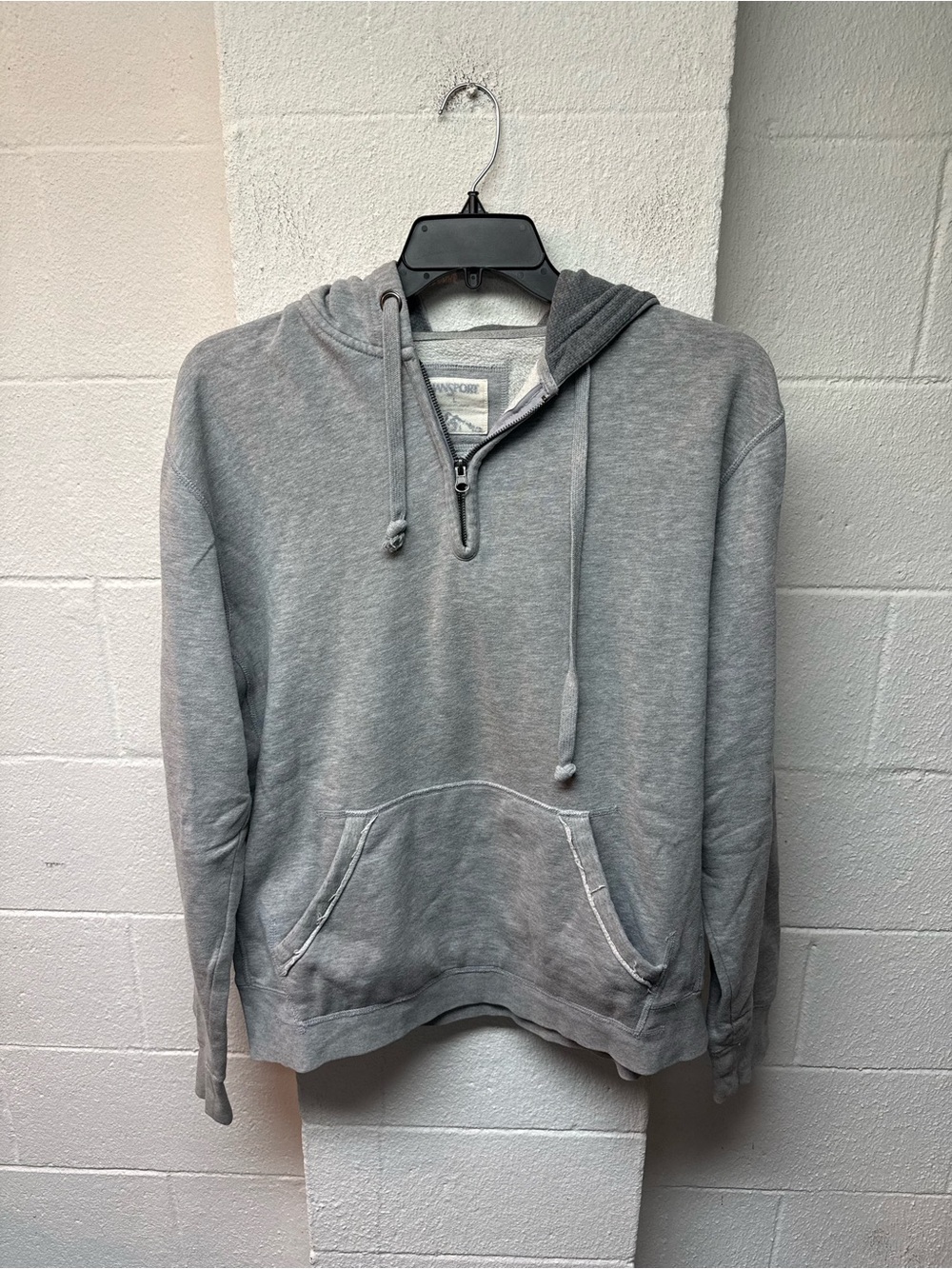 Jansport Men's Gray Half-Zip Hoodie Sweater